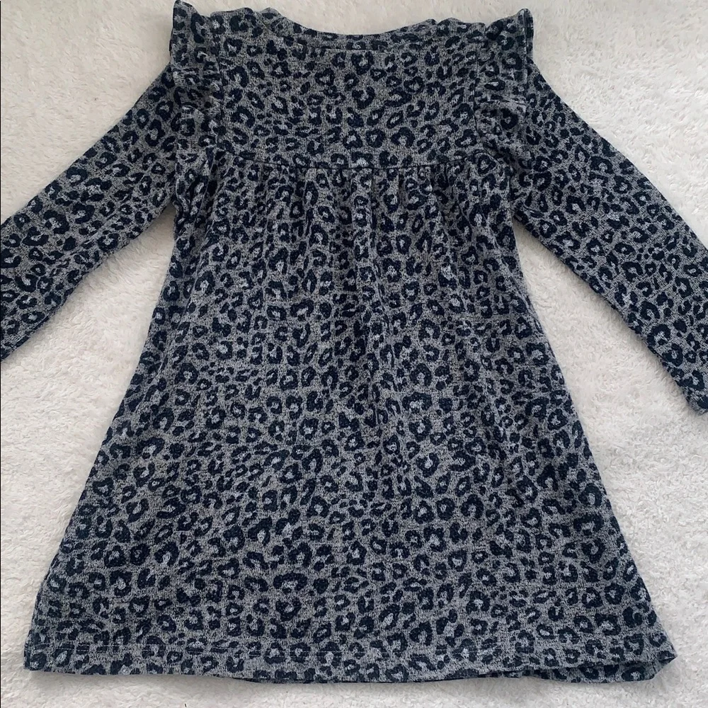 Gap Navy & Gray Leopard Dress 3 EUC Animal Print